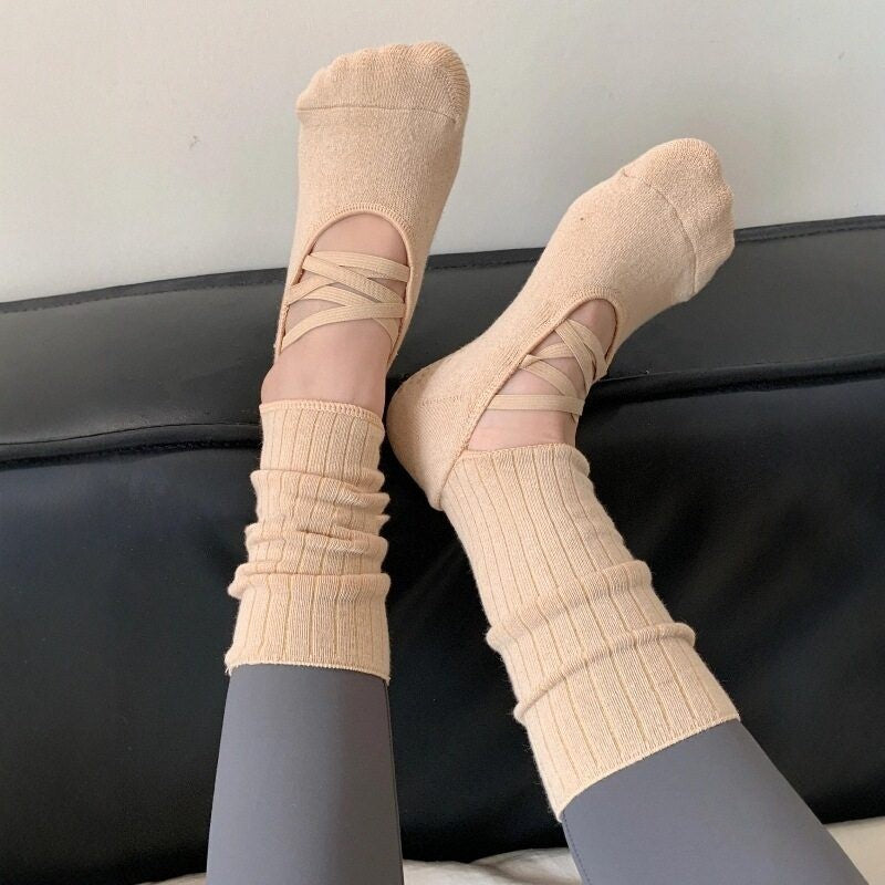 Base & Balance | The Signature Balletcore Ribbed Grip Socks