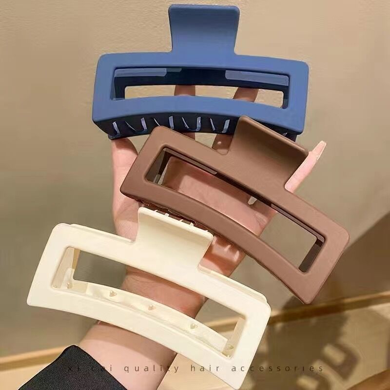 Active Aesthetic Large Square Shark Clip | Jumbo Hair Claw for Gym & Daily
