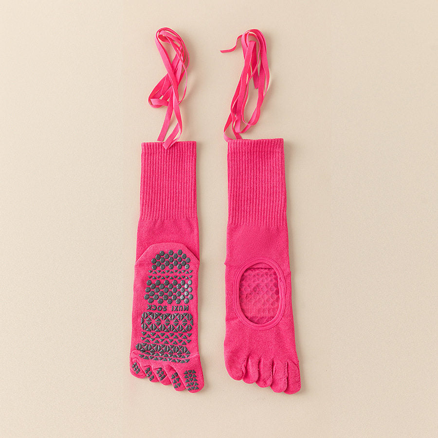 The Signature Balletcore Strappy Five-Toe Grip Socks