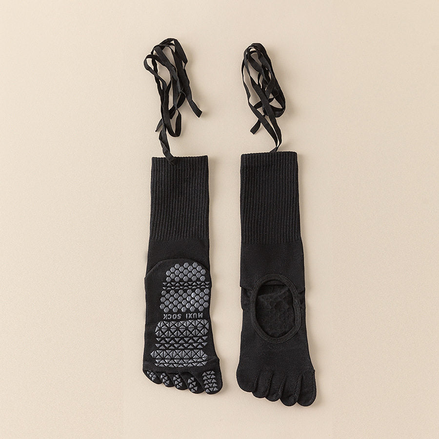 The Signature Balletcore Strappy Five-Toe Grip Socks