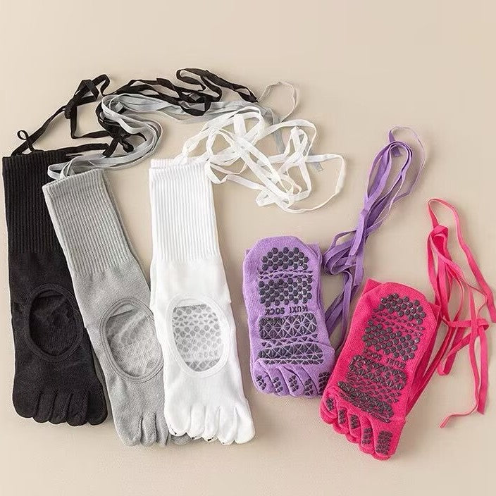 The Signature Balletcore Strappy Five-Toe Grip Socks