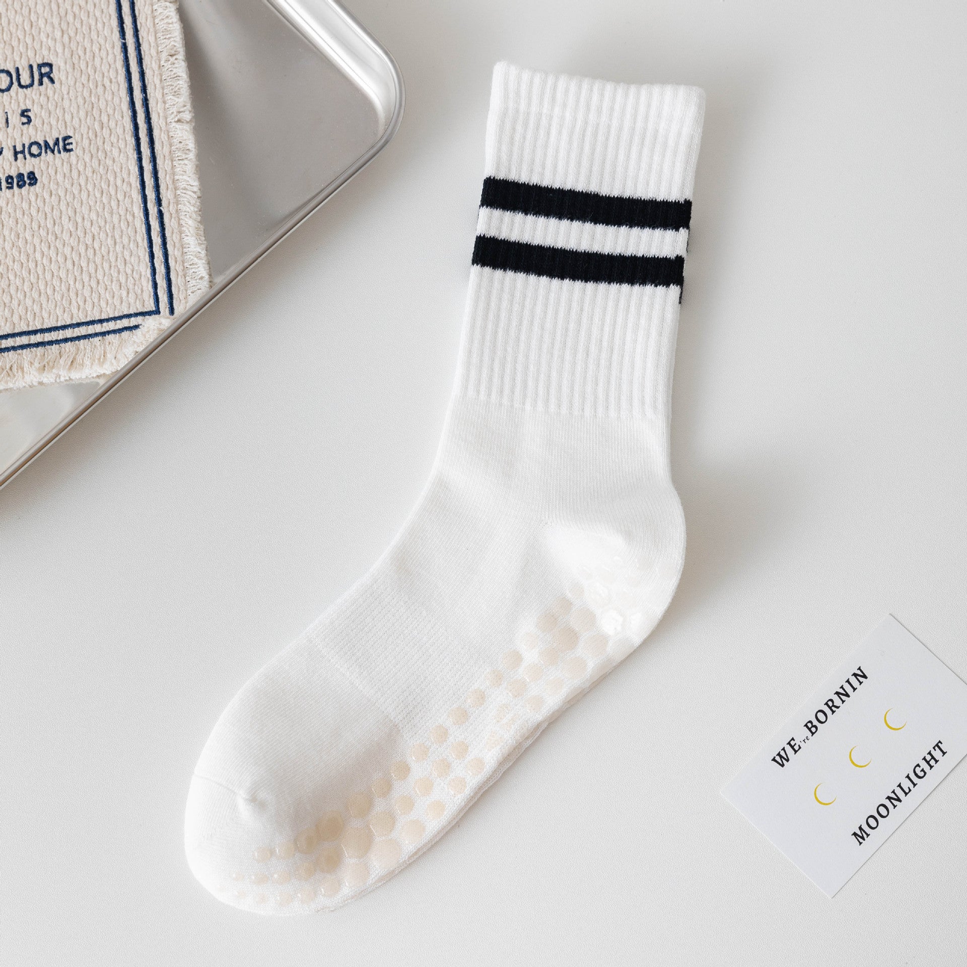 Classic Varsity Pilates Socks | Premium Silicone Non-Slip Floor Socks