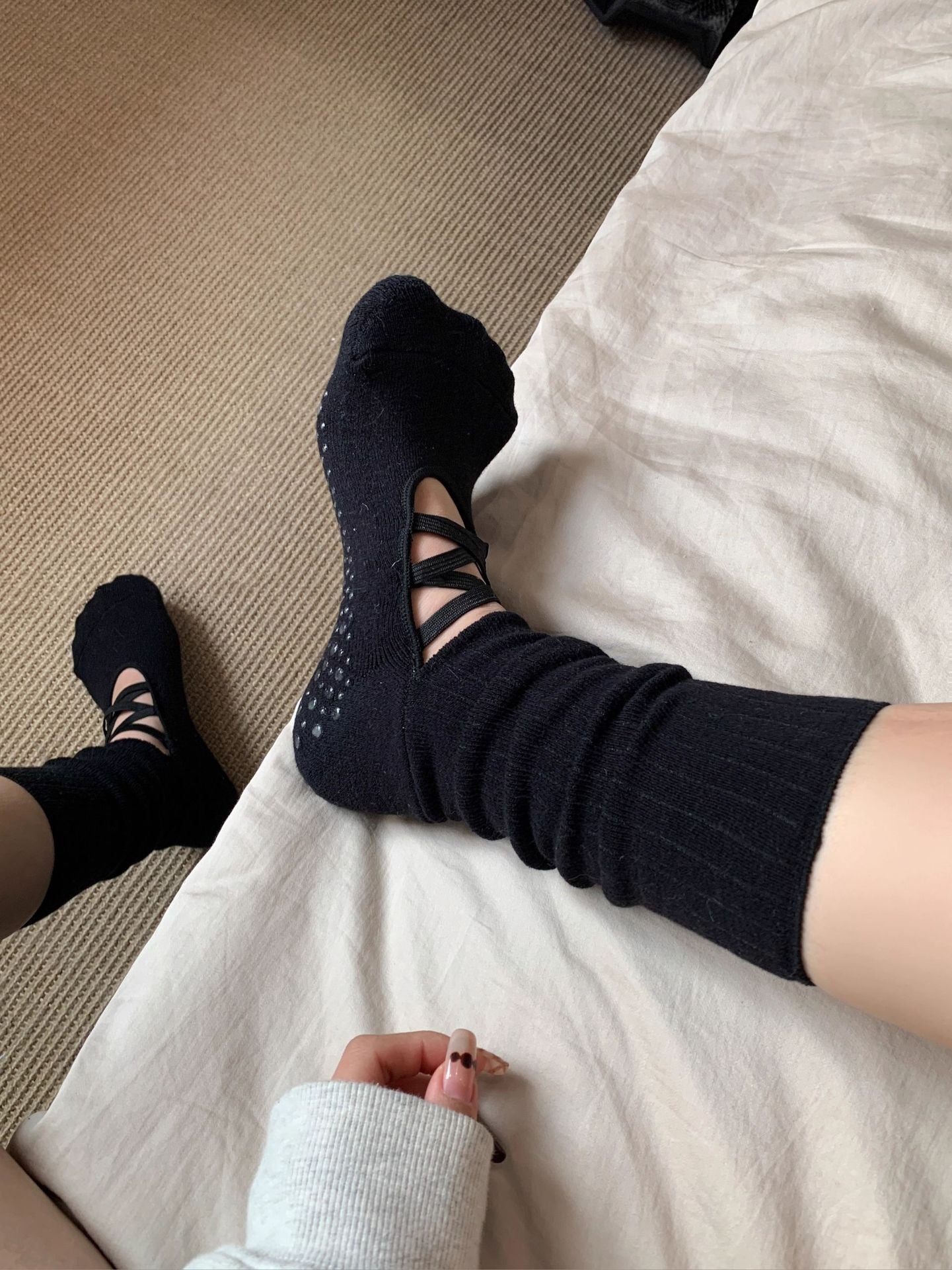 Base & Balance | The Signature Balletcore Ribbed Grip Socks