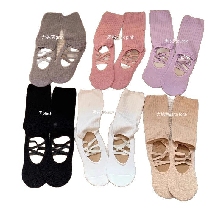 Base & Balance | The Signature Balletcore Ribbed Grip Socks